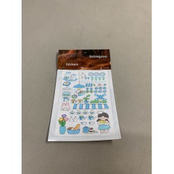 bobiagooo Adorable Bunny Cartoon Stickers for Stationery – Perfect for Scrapbooking, Journals, and Kids' Crafts