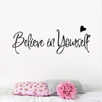 bobiagooo Believe in Yourself Motivational Wall Decal – Inspirational Home Decor for Bedrooms, Offices, and Classrooms