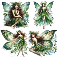 bobiagooo Beautiful Forest Elves Cartoon Stickers – Whimsical Home Decor for Bedrooms, Nurseries, and Playrooms