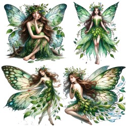 bobiagooo Beautiful Forest Elves Cartoon Stickers – Whimsical Home Decor for Bedrooms, Nurseries, and Playrooms