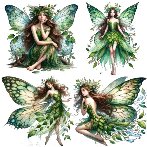 bobiagooo Beautiful Forest Elves Cartoon Stickers – Whimsical Home Decor for Bedrooms, Nurseries, and Playrooms